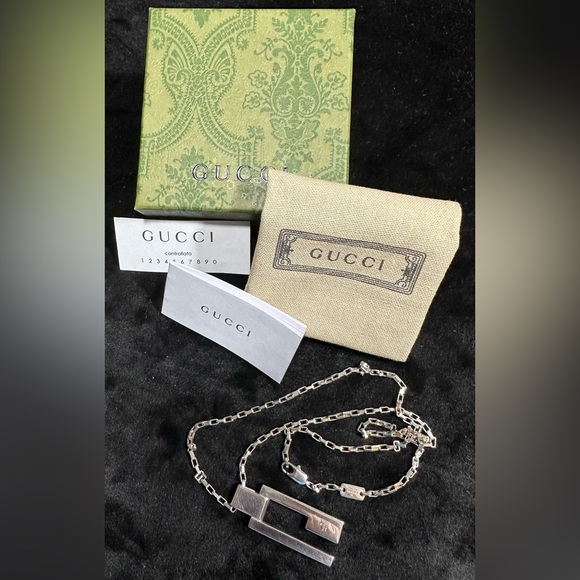 925 Gucci Iconic G Necklace - Picture 1 of 4